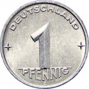 Реверс монеты Германия, 1 пфенниг, 1952-1953