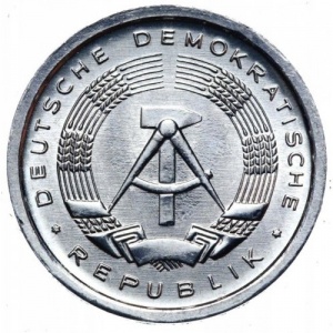 Аверс монеты Германия, 1 пфенниг, 1977-1990