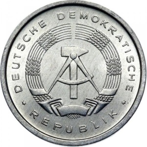 Аверс монеты Германия, 5 пфеннигов, 1976-1990