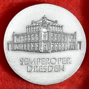 Реверс монеты Германия, 10 марок, 1985, Возобновление работы Семпер оперы в Дрездене