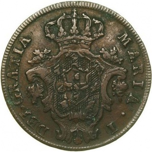 Аверс монеты Азорские острова, 10 реалов, 1793-1796