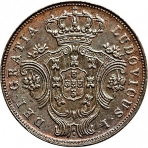 Аверс монеты Азорские острова, 5 реалов, 1865-1880