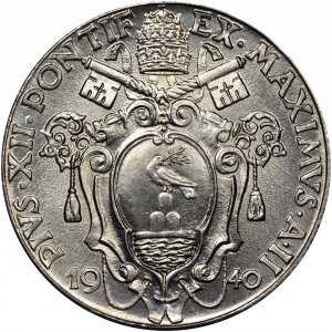 Аверс монеты Ватикан, 50 чентезимо, 1940-1941