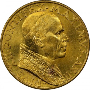 Аверс монеты Ватикан, 100 лир, 1939-1941