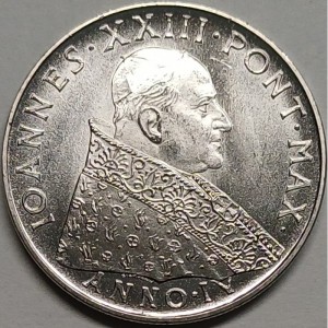 Аверс монеты Ватикан, 50 лир, 1962, Второй Ватиканский собор