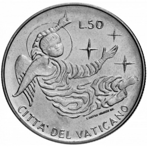 Реверс монеты Ватикан, 50 лир, 1969