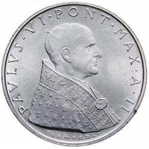Аверс монеты Ватикан, 500 лир, 1963-1965