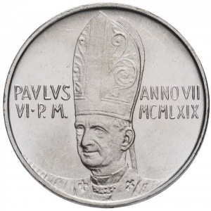 Аверс монеты Ватикан, 500 лир, 1969