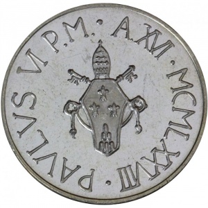Аверс монеты Ватикан, 500 лир, 1978