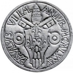 Аверс монеты Ватикан, 1 лира, 1975, Священный год