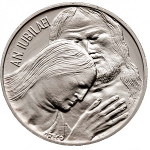Реверс монеты Ватикан, 500 лир, 1975, Священный год