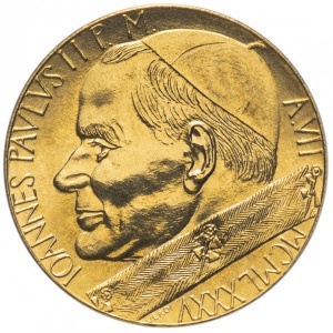 Аверс монеты Ватикан, 20 лир, 1985