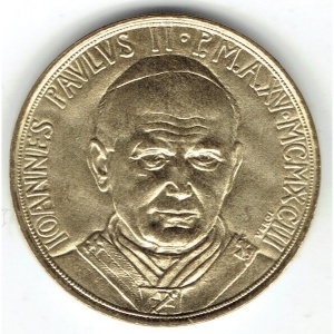 Аверс монеты Ватикан, 20 лир, 1993