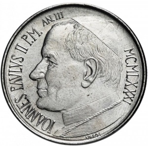 Аверс монеты Ватикан, 50 лир, 1981