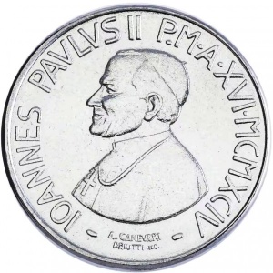 Аверс монеты Ватикан, 50 лир, 1994