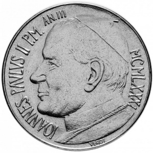 Аверс монеты Ватикан, 100 лир, 1981