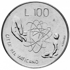 Реверс монеты Ватикан, 100 лир, 1983