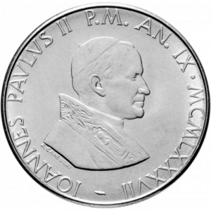 Аверс монеты Ватикан, 100 лир, 1987
