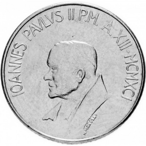 Аверс монеты Ватикан, 100 лир, 1991