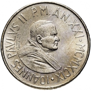 Аверс монеты Ватикан, 100 лир, 1999, Право на мир