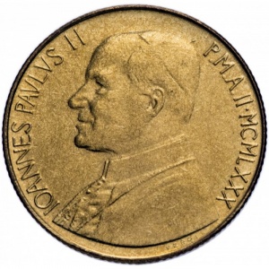 Аверс монеты Ватикан, 200 лир, 1979-1980