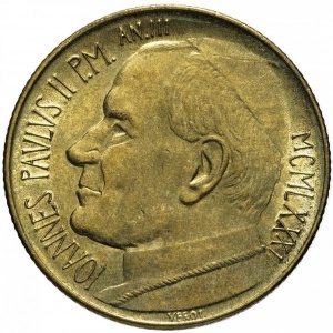 Аверс монеты Ватикан, 200 лир, 1981