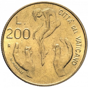 Реверс монеты Ватикан, 200 лир, 1983