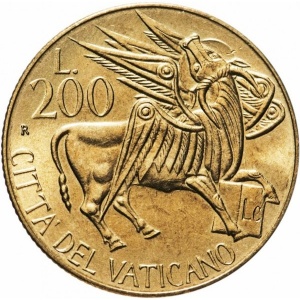 Реверс монеты Ватикан, 200 лир, 1985