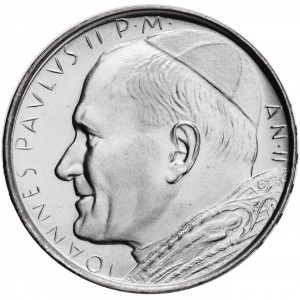 Аверс монеты Ватикан, 500 лир, 1979-1980