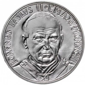 Аверс монеты Ватикан, 1000 лир, 1993