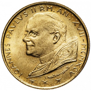 Аверс монеты Ватикан, 200 лир, 1995
