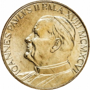 Аверс монеты Ватикан, 200 лир, 1996