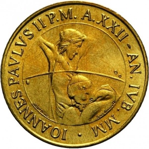 Аверс монеты Ватикан, 200 лир, 2000