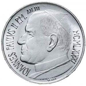 Аверс монеты Ватикан, 500 лир, 1981