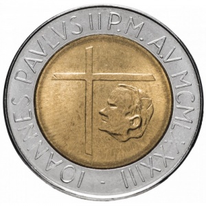 Аверс монеты Ватикан, 500 лир, 1983, Создание Вселенной