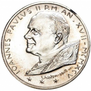Аверс монеты Ватикан, 1000 лир, 1995