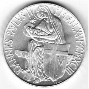 Аверс монеты Ватикан, 500 лир, 1993, Мир во всём мире