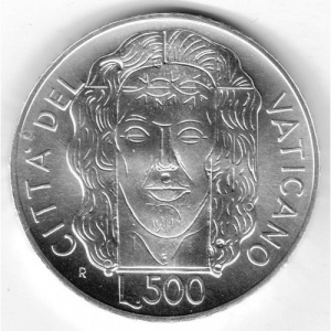 Реверс монеты Ватикан, 500 лир, 1998, 20-й год правления Иоанна Павла II