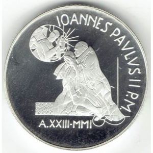 Аверс монеты Ватикан, 5000 лир, 2001, Пасха