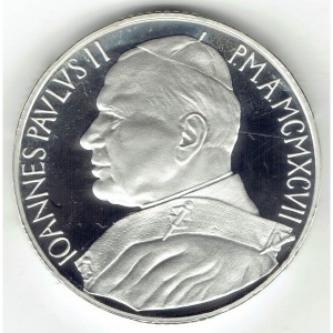 Аверс монеты Ватикан, 10.000 лир, 1997, Святой Год 2000 - Исцеление парализованного