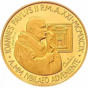 Аверс монеты Ватикан, 50.000 лир, 1999, Святой Петр