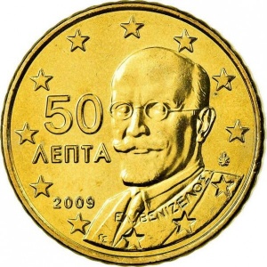 Аверс монеты Греция, 50 евроцентов, 2007-2026