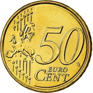 Реверс монеты Греция, 50 евроцентов, 2007-2026