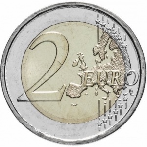 Реверс монеты Греция, 2 евро, 2018, 75 лет со дня смерти Костиса Паламаса