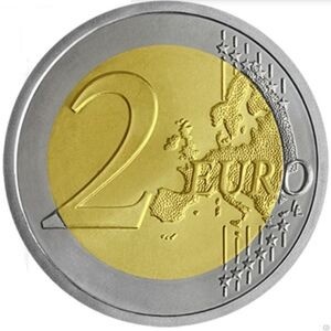 Реверс монеты Греция, 2 евро, 2022, 35 лет программе Эразмус