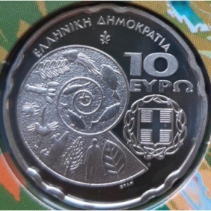 Аверс монеты Греция, 10 евро, 2010, Международный год биологического разнообразия