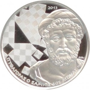 Реверс монеты Греция, 10 евро, 2013, Пифагор