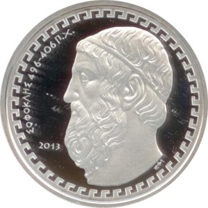Реверс монеты Греция, 10 евро, 2013, Софокл