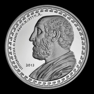 Реверс монеты Греция, 10 евро, 2013, Гиппократ