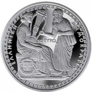 Аверс монеты Греция, 10 евро, 2019, Греческая культура - Алкей